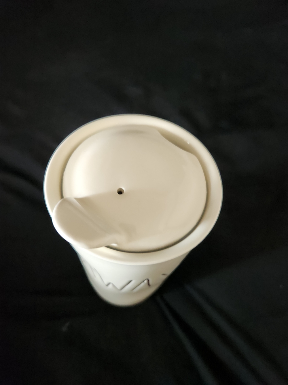 Rae Dunn White Ceramic Travel Mug with 'AWAY' Lettering - Picture 3 of 7